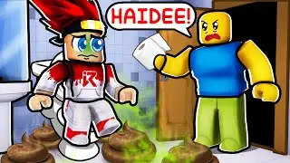 Sunt MEREU pe WC in ROBLOX!