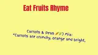 Eat Fruits Song 🍓 | Healthy Eating Rhyme for Toddlers & Kid Eat Fruits Every Day 🍌 | Fun Nursery