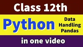 Python Pandas | Full Syllabus | Informatics Practices | Class 12th | In Hindi