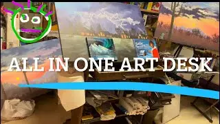 The best art painting easel  desk custom made all in one painting￼