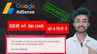 How To Fix Temporary Ads Serving Limit Placed On Your Google Adsense Account Invalid Traffic #Solved