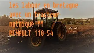 les labour en bretagne avec un tracteur français RENAULT 110-54 !!!!