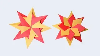 How to Make a Modular Origami Star | Easy Origami Paper Star Making | Modhumoti Creation