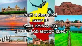 Top 10 Largest cities in Karnataka by Population in 2025