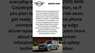 2025 MINI Countryman Technology | Baron MINI #shorts