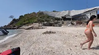 [4K ] Ko Larn Island: beach, girls, sun. Pattaya Thailand
