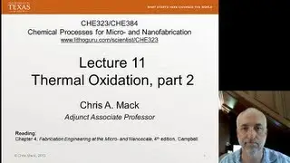 Лекция 11 (CHE 323) Термическое окисление, часть 2