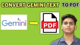 How to save Gemini conversations as a pdf file | Gemini text ko pdf kaise banaye