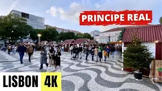 LISBON, PORTUGAL 🇵🇹 [4K] Principe Real to Rossio Square &mdash; Walking Tour
