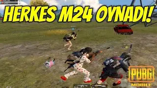 THE WHOLE TEAM PLAYED M24! BURAK GAME SOLO SQUAD PUBG MOBILE