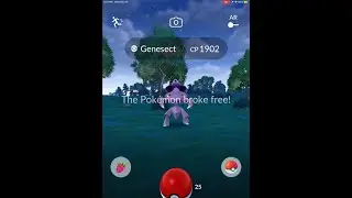 Trying to catch Genesect Pok&eacute;mon go Unova Tour