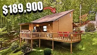Private WATERFALLS on a $189K Kentucky Log Cabin in Daniel Boone Forest