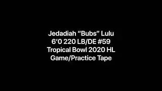 Tropical Bowl 2020 HL Tape Game/Practice