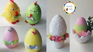 JAK OZDOBIĆ JAJKO STYROPIANOWE 🐣 🐥 4 pomysły na dekoracje wielkanocne z jajka 🐣 🐥