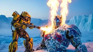 We found and restored a massive Optimus Prime robot (Arctic Discovery to Full Power). Bumblebee