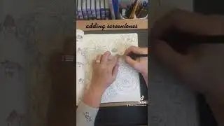 Illustrating flowers with ink pens and screen tones