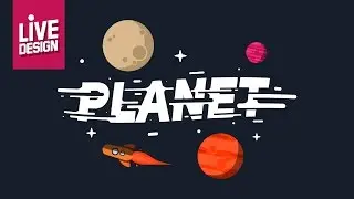 Live DESIGN Photoshop - How to Create Space Flat Design (Designing, Planet, Star & Text Effects )