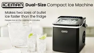 Iceman Dual-Size Ice Maker Countertop 22lbs/24hrs | Iceman Portable Ice Machine | Iceman Ice Maker