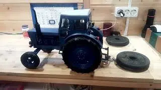 Тяговые испытания трактора Т-40 в масштабе 
