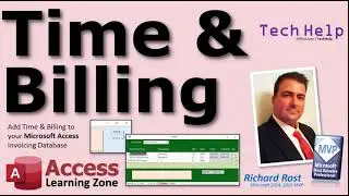 Microsoft Access Time & Billing Database - Invoice Your Customers For Time Spent. Time Tracking.