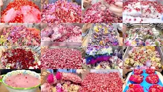 YY ICE WITH FROZEN POMEGRANATE SEEDS EATING ASMR COLLECTION 