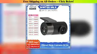 70mai Rear Cam RC06 for 70mai 4K Dash Cam 70mai A800 4K Car DVR Rearview cam 70mai Pro Plus+ for
