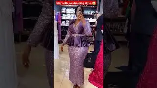 Elegant Sequin Gown with Peplum Belt | Plus Size Glam Dress for Special Occasions. #moderndress