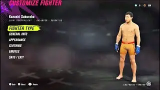 How To Make Kazushi Sakuraba on UFC 4 | CAF Tutorial & Fighter Settings