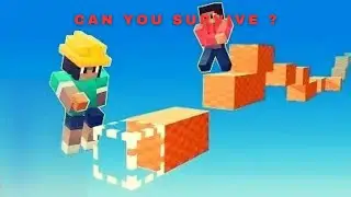 Surviving bloxd parkour with no respawn point