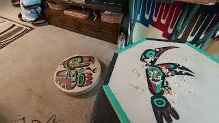 Last Step Finishing Tlingit Drums