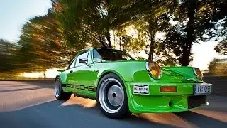 Porsche 911 IROC spitting flames