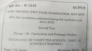Computer science b.ed Tnteu 2017,2018,2019,2020 questions with answers