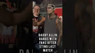 Darby Allin Hangs with Fans after Sting Last Match at AEW Revolution #darbyallin