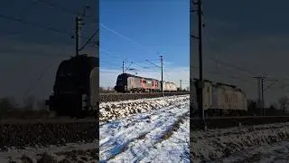 Dragon z Traxxem pędzą do Rawicza😉 E6ACTadnb-062 Kołata + E186 276-2  #railway #kolej #shorts #luzak