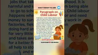 Paragraph on Child Labour | Write a Paragraph on Child Labour | Child Labour Paragraphs