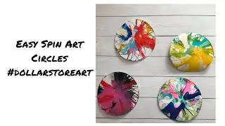 Easy Spin Art Circles/ how to make  spin art
