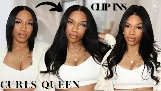 SEAMLESS Clip In Extensions | Coarse Kinky Straight Blowout