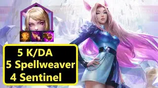 Set 10 | 5 K/DA Ahri | 5 Spellweaver 4 Sentinel | TFT Comps | Gameplays | Patch 12.24b