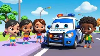 The Wheels on the Police Car Go Round and Round | Kids Song