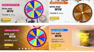 Amazon Spin and win Quiz Answers today. Emoji day edition.Special Edition.Chocolate day.July edition