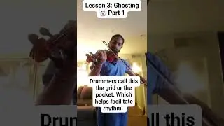 Chop exercise 3: Ghosting Pt. 1 #strumbowing #cello #violin #groove #lesson #viola #uprightbass