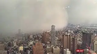 Weather Events 2019 -  Snow Squall hits New York (USA) - BBC - 19th December 2019