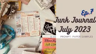 Junk Journal July Episode 7 : How I Make Paper Clusters | Prompt: Paper Samples #junkjournaljuly