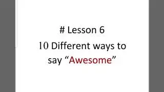 10 Different ways to say AWESOME / #awesomesynonyms #differentwaystosay #awesome #englishlesson