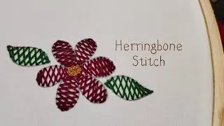 Herringbone Stitch | Embroidery Tutorial #explore #embroidery #viral #trending #art #design #diy