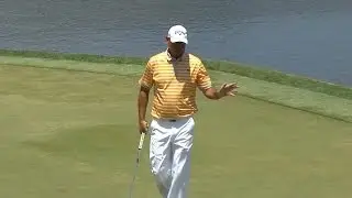 Thomas Bjorn converts his 30-foot putt for birdie at THE PLAYERS