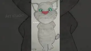 Talking Tom Drawing:Tutorial #short #drawing@artstudio