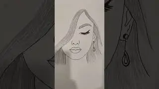 beautiful girl drawing 😍 #art #drawing #shorts #viral #trending
