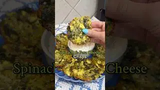 SPINACH & FETA CHEESE CRISPS 🥬🧀 Healthy snack idea! #ketosnacks #homemadechips #lowcarbrecipes