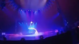 circus vegas american circus chandelier dance act at glasgow silverburn shopping centre,